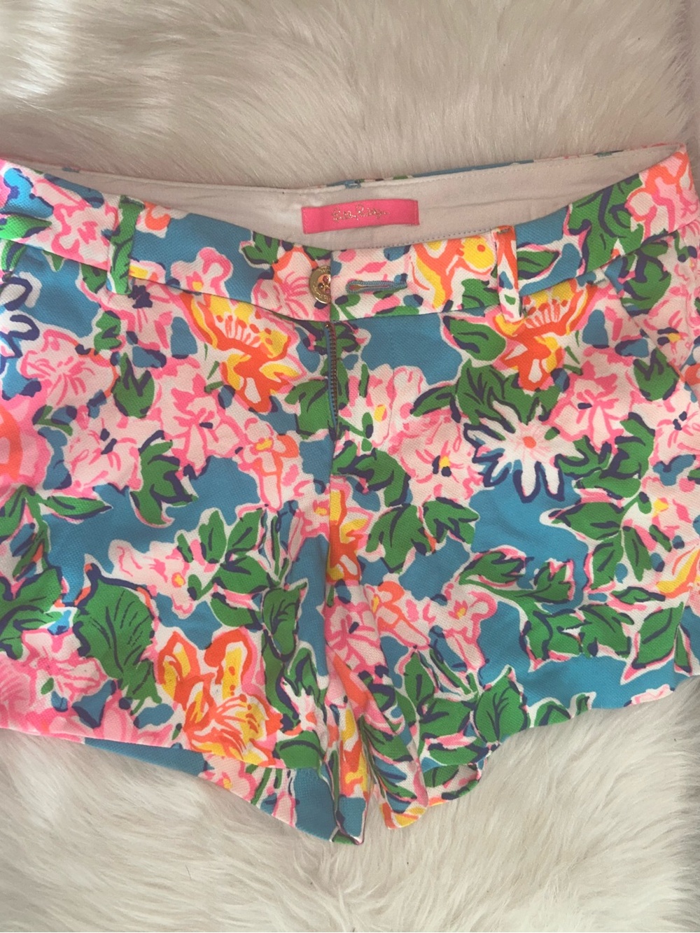 Lily Pulitzer Bright Floral Blue & Pink shorts